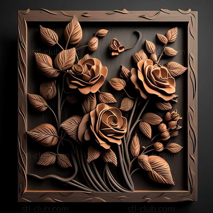 3D model roses (STL)